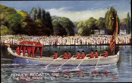 Ak Henley Regatta 1912, The King's State Barge