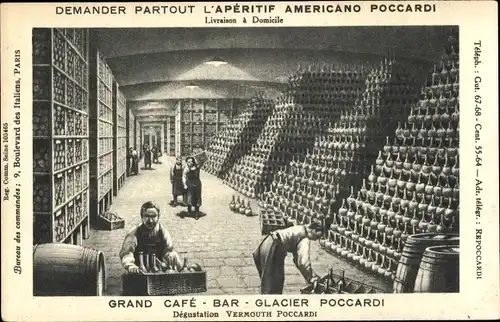 Aperitif Americano Poccardi, Grand Cafe, Bar, Glacier Poccardi, 9 Boulevard des Italiens, Paris