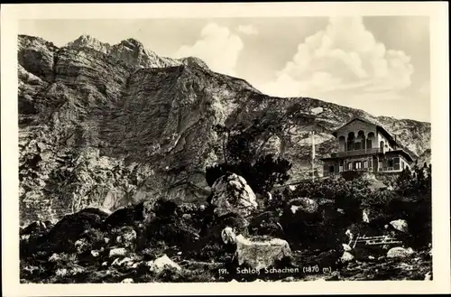 Ak Königliches Jagdschloss Schachen, Pächter Franz Dengg