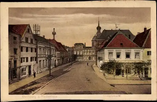 Ak Rheinberg am Niederrhein, Holzmarkt