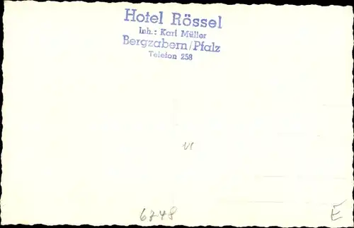 Ak Bad Bergzabern an der Weinstraße Pfalz, Ludwigsplatz, Hotel Rössel