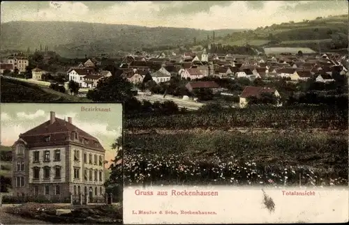 Ak Rockenhausen in der Pfalz, Totalansicht, Bezirksamt