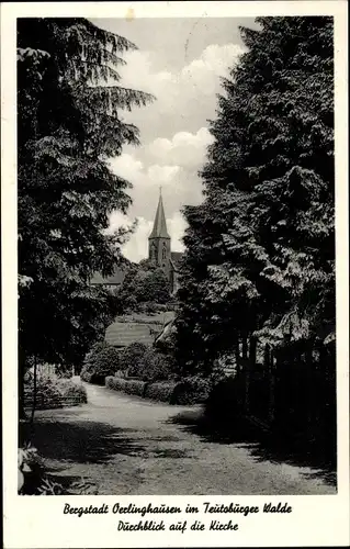 Ak Oerlinghausen in Lippe, Blick zur Kirche