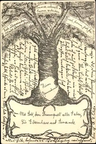 Ak Erfurt in Thüringen, Heim Pfannschmidt, Mit Gott, dem Brunnquell aller Gaben, 1932