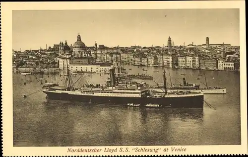 Ak Venezia Venedig Veneto, Norddeutscher Lloyd Bremen, Dampfer SS Schleswig