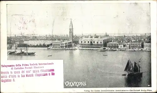 Ak Venezia Venedig Veneto, Prima Societa Internationale di Cartoline Postali Illustrate, Wilhelm II.