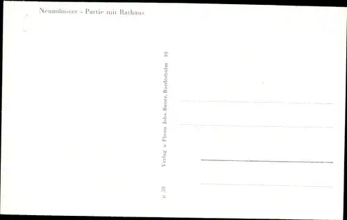 Ak Neumünster in Holstein, Partie mit Rathaus