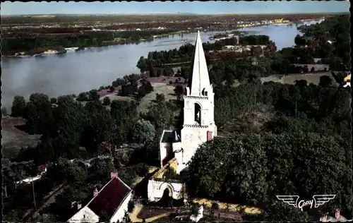 Ak Gennes Maine et Loire, La Clocher de Saint Eusebe