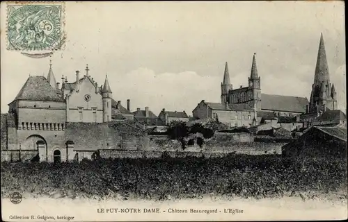 Ak Le Puy Notre Dame Maine et Loire, Chateau Beauregard, L'Eglise