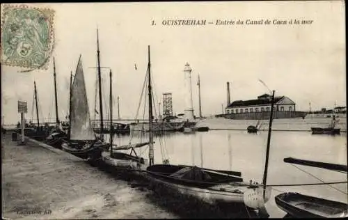 Ak Ouistreham Calvados, Canal de Caen a la Mer