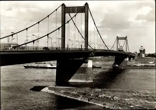 Ak Duisburg im Ruhrgebiet, Rheinbrücke