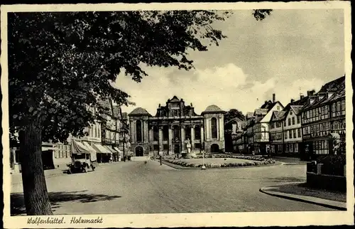 Ak Wolfenbüttel in Niedersachsen, Holzmarkt