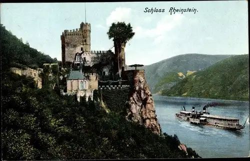 Ak Trechtingshausen in Rheinland Pfalz, Schloss Rheinstein