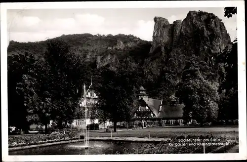 Ak Bad Münster am Stein Ebernburg, Märchenhain und Tiergarten, Kurgarten, Rheingrafenstein