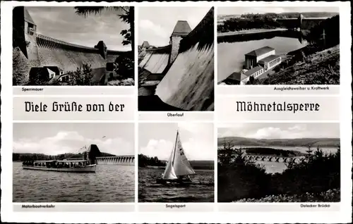 Ak Möhnesee in Westfalen, Möhnetalsperre