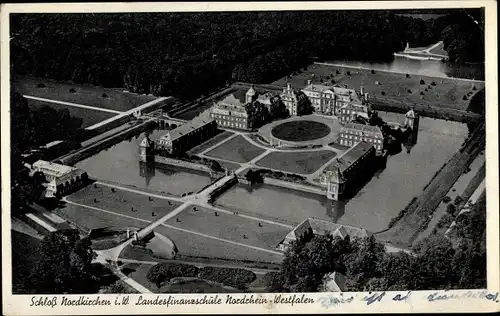 Ak Nordkirchen in Westfalen, Landesfinanzschule, Schloss, Luftbild