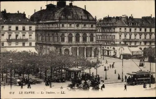 Ak Le Havre Seine Maritime, Le Theatre