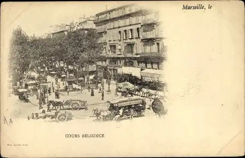 Ak Marseille Bouches du Rhône, Cours Belsunce