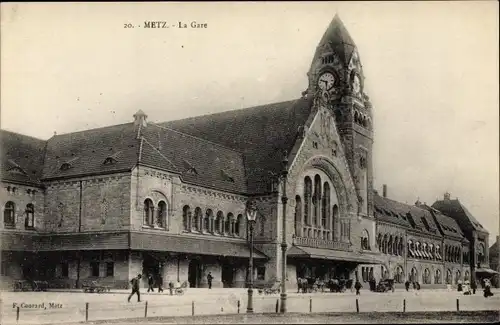 Ak Metz Moselle, La Gare