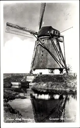 Ak Texel Nordholland Niederlande, Molen Het Noorden