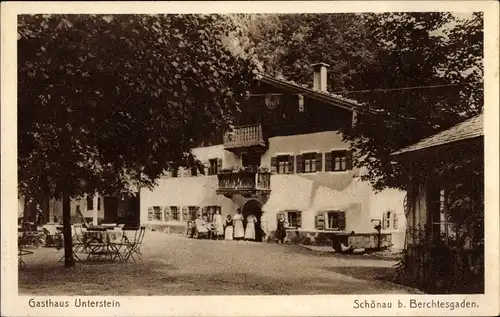 Ak Schönau am Königssee Oberbayern, Gasthaus Unterstein