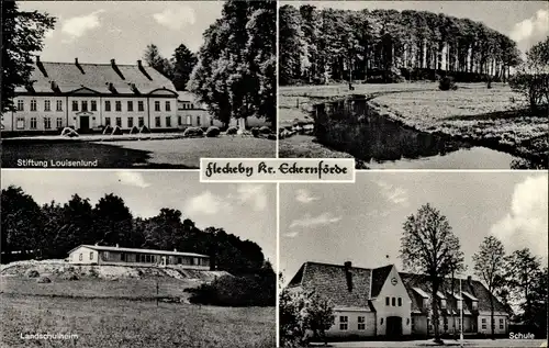 Ak Fleckeby in Schleswig, Louisenlund, Landschulheim, Schule