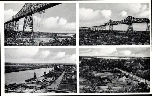 Ak Rendsburg in Schleswig Holstein, Hochbrücke