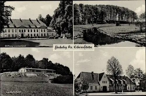 Ak Fleckeby in Schleswig, Louisenlund, Landschulheim, Schule