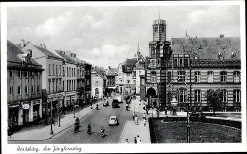 Ak Rendsburg in Schleswig Holstein, Jungfernstieg