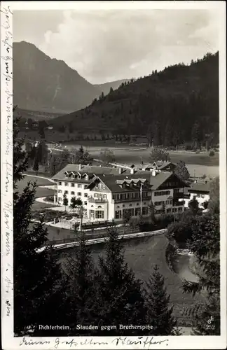 Ak Stauden Hammer Fischbachau, Richterheim, Blick gegen Brecherspitze