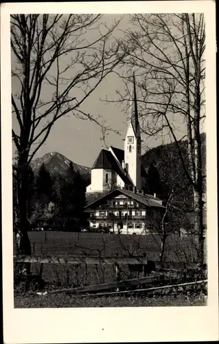 Ak Bad Wiessee in Oberbayern, Hotel Wiesseer Hof, Kirche