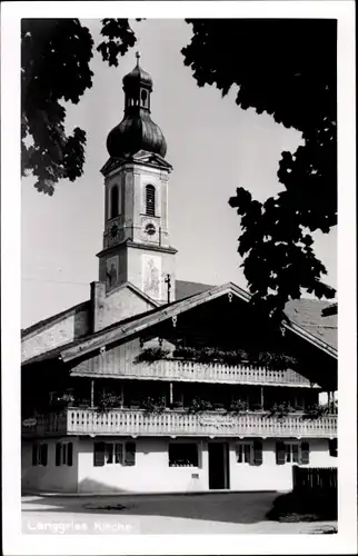 Foto Ak Lenggries in Oberbayern, Kirche