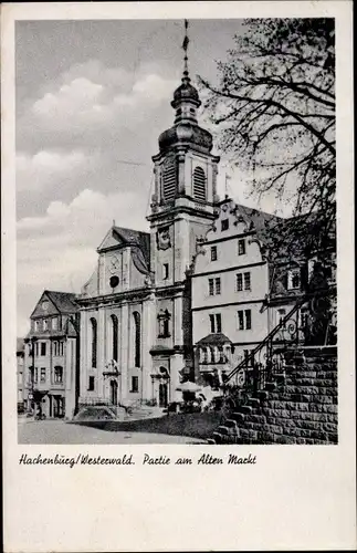 Ak Hachenburg im Westerwald, Partie am Alten Markt