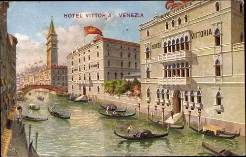 Ak Venezia Venedig Veneto, Hotel Vittoria