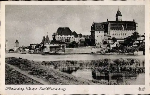 Ak Malbork Marienburg Westpreußen, Panorama