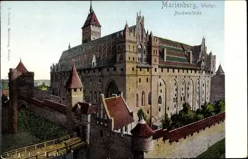 Ak Malbork Marienburg Westpreußen, Nordwestecke