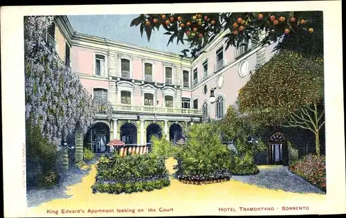 Ak Sorrento Campania, Hotel Tramontano, King Edward's Apartment looking onto the court