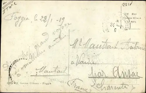 Ak Foggia Puglia, Palazzo Vescovile e Corso Garibaldi, Fußgänger