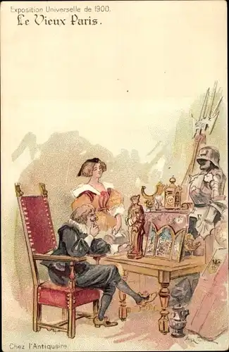 Künstler Litho Robida, A., Exposition Universelle de 1900, Chez l'Antiquaire