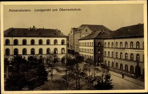 Ak Kaiserslautern, Landgericht und Oberrealschule, Naturalien Sammlung