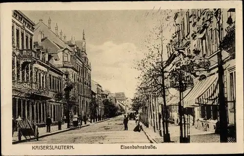 Ak Kaiserslautern in der Pfalz, Eisenbahnstraße