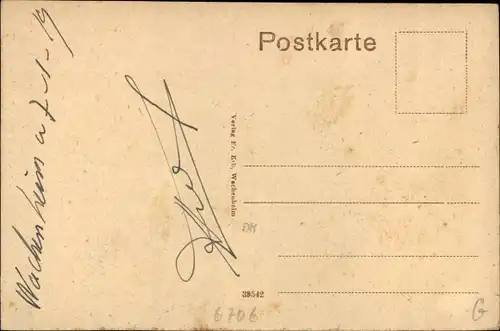 Ak Wachenheim an der Haardt, Wohnhäuser in der Eisenbahnstraße