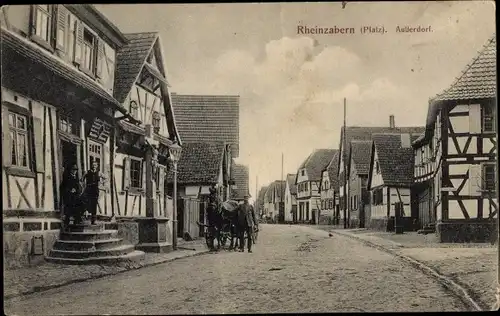 Ak Rheinzabern Rheinland Pfalz, Außerdorf, Straßenpartie