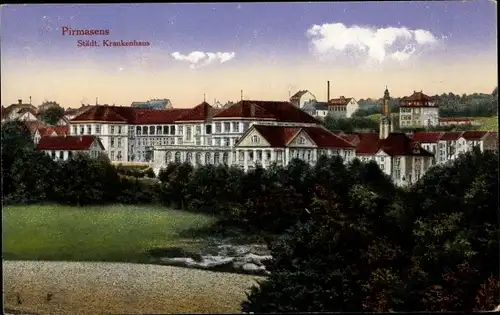 Ak Pirmasens am Pfälzerwald, Städtisches Krankenhaus