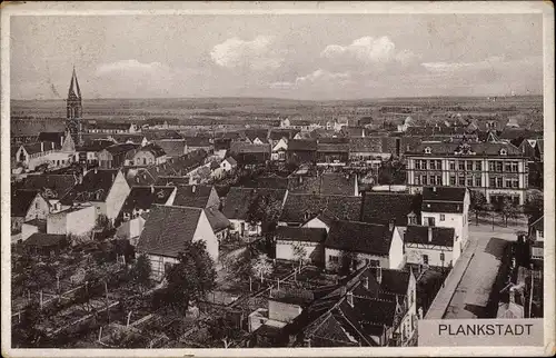 Ak Plankstadt in der Kurpfalz, Stadtübersicht