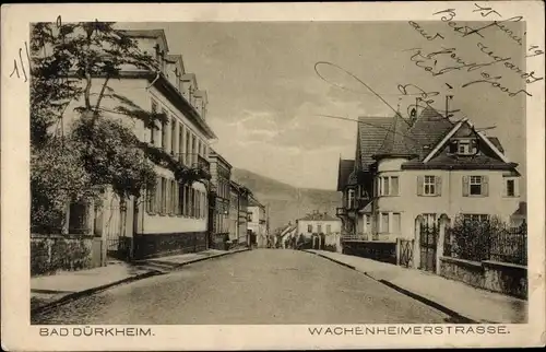 Ak Bad Dürkheim in der Pfalz, Blick in die Wachenheimerstrasse, Wohnhäuser