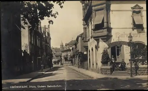 Ak Grünstadt in der Pfalz, Untere Bahnhofstraße