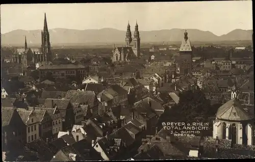 Foto Ak Speyer am Rhein, Totalansicht