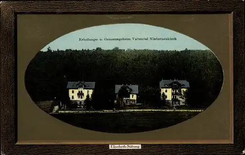 Passepartout Ak Niederneukirch Neukirch in der Lausitz, Genesungsheim Valtental, Elisabeth Stiftung