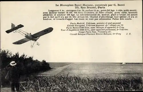 Ak Le Monoplan Borel Morane, Flugzeug